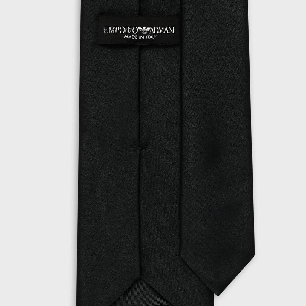 Emporio Armani Pure Silk Black Tie 340075 CC197 00020