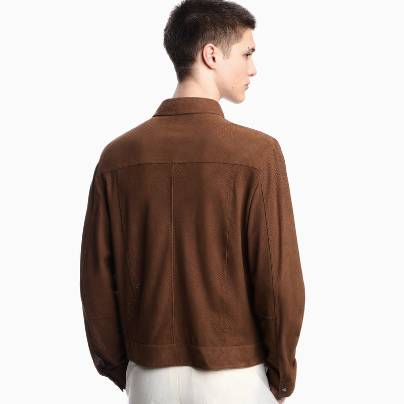 Emporio Armani Icon Suede Leather Jacket EM002003 AF 15662 U6131 50&nbsp;