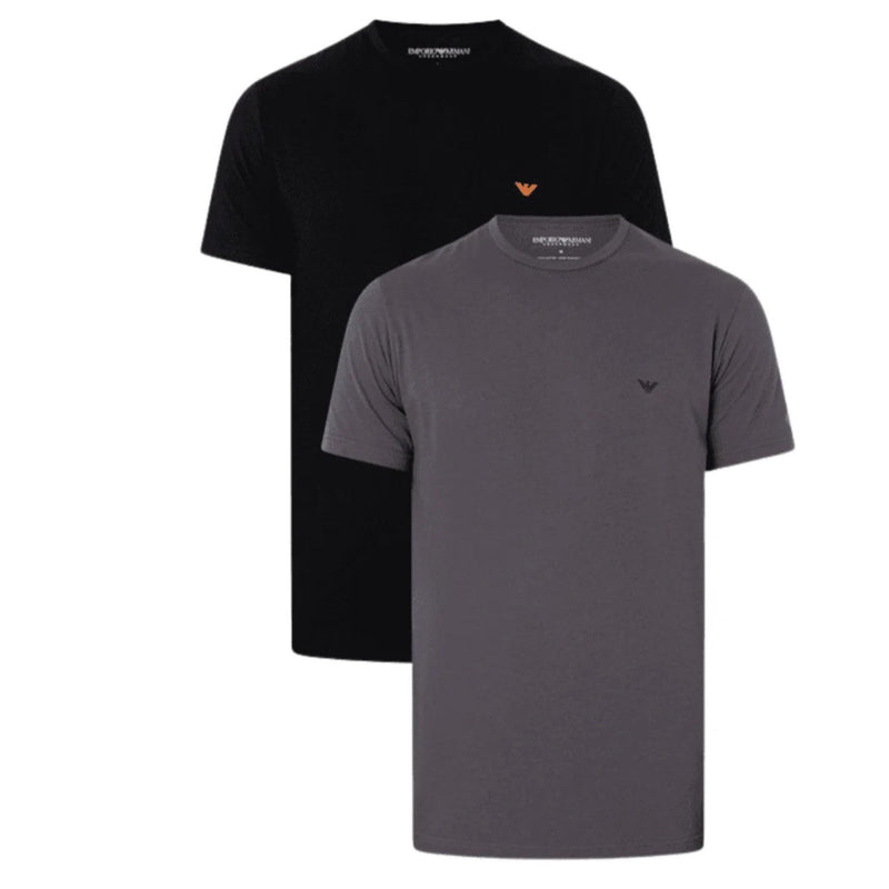 Emporio Armani Two-pack Loungewear T-shirts 111267 3R722 41720 Black / Charcoal
