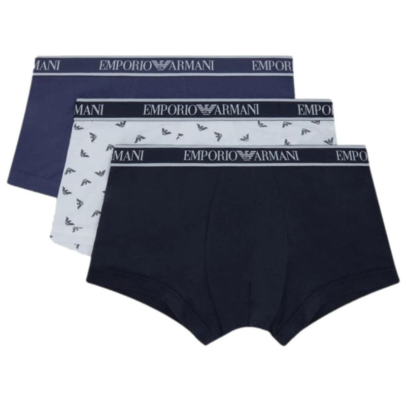 Emporio Armani Underwear 3 Pack Trunk Navy 111357 CC717 50636