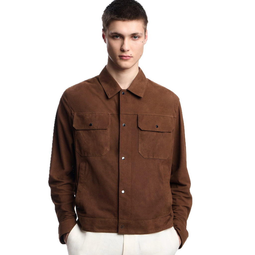 Emporio Armani Icon Suede Leather Jacket EM002003 AF 15662 U6131 50&nbsp;