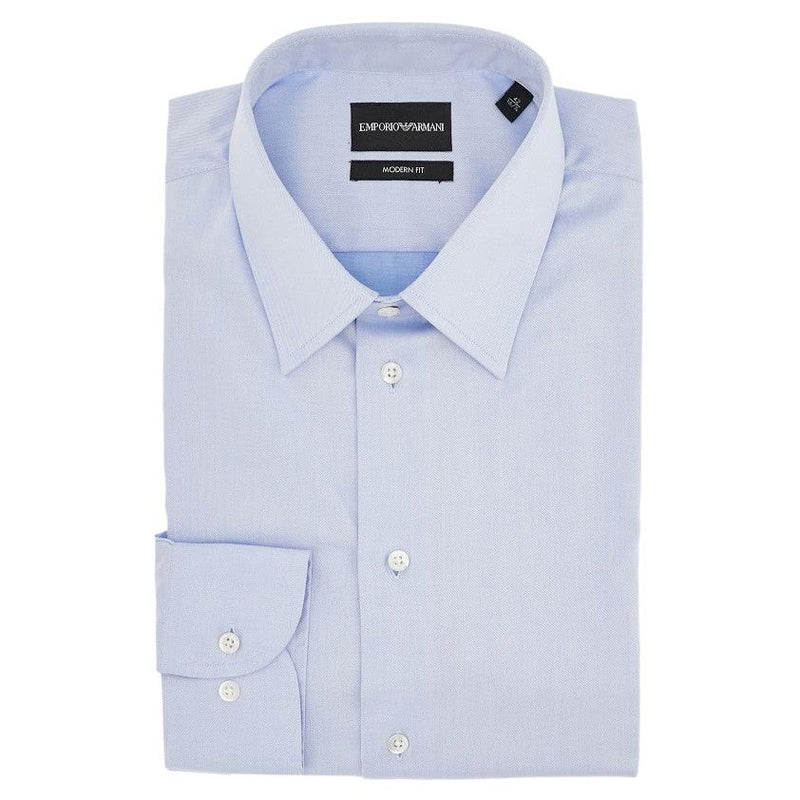 Emporio Armani No-Iron Stretch Cotton Shirt EM000195 TE1015 O9002 Light Blue