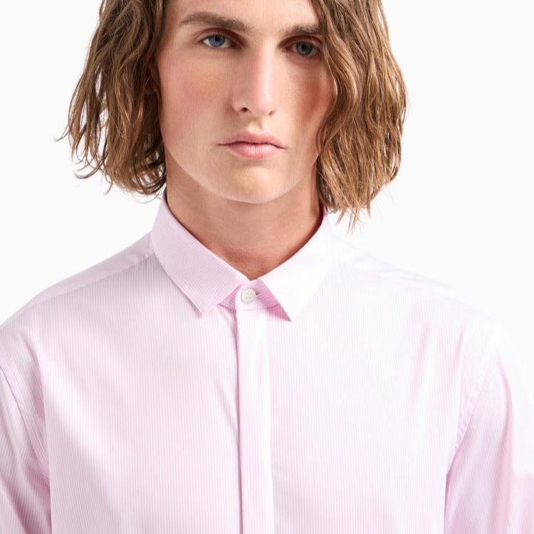 Emporio Armani Pink Pin Stripe Shirt EM000197 TE10403 F4009 Pink