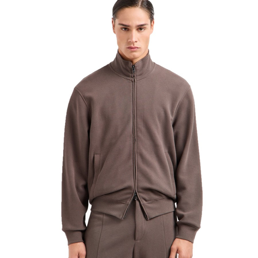 Emporio Armani Travel Essentials Full-Zip Sweatshirt EM000944 AF1335 U6200 Brown