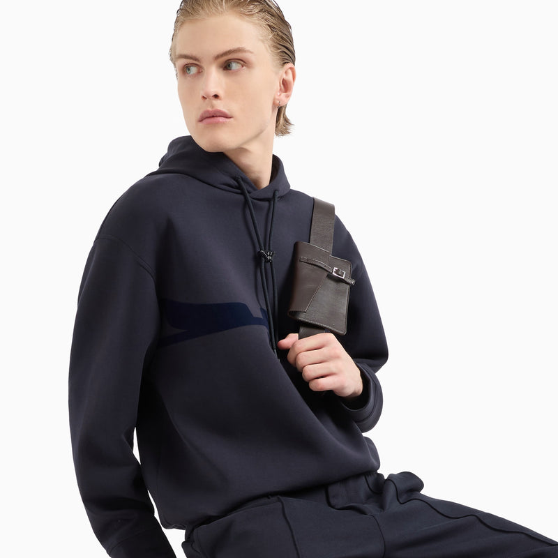 Emporio Armani Hooded Sweatshirt EM001065 AF100130 UB118 Navy Blue