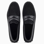 Emporio Armani Perforated Suede Loafers X4B152 XR194 K001 Black