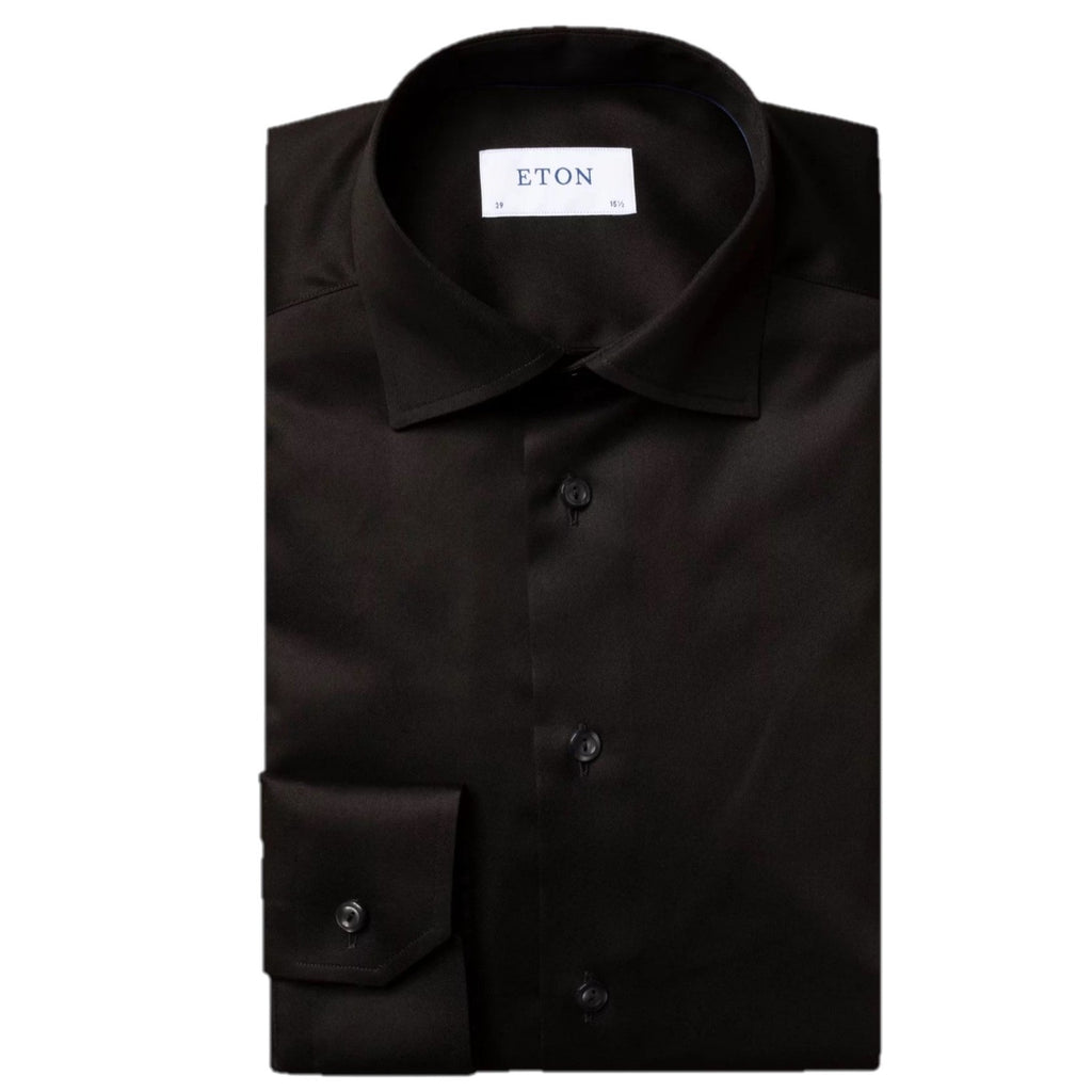 Eton Black Signature Twill Shirt