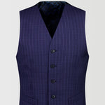 Gibson Pin Stripe Vest FGR603 NAVY