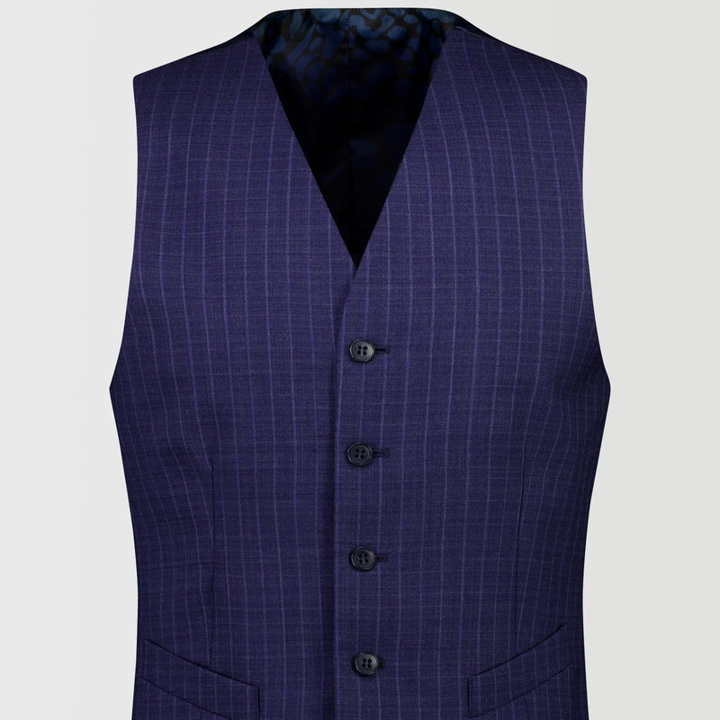 Gibson Pin Stripe Vest FGR603 NAVY