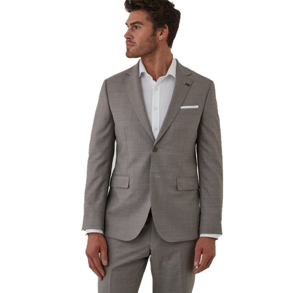 Joe Black 2pce Taupe Texture Suit - Ignition For Men