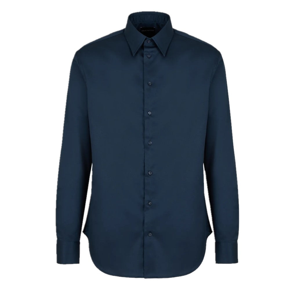 Emporio Armani Midnight Blue Dress Shirt | Ignition For Men Emporio Armani Midnight Blue Dress Shirt | Ignition For Men