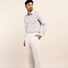 Rembrandt Evans White Linen Blend Trouser