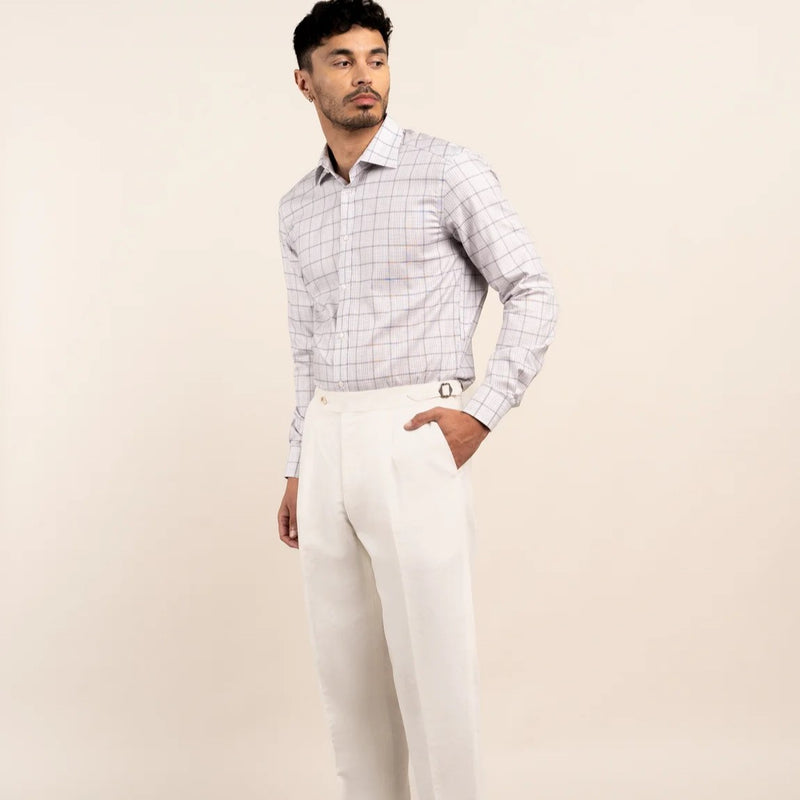 Rembrandt Evans White Linen Blend Trouser