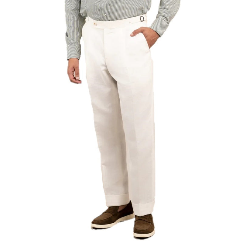 Rembrandt Evans White Linen Blend Trouser