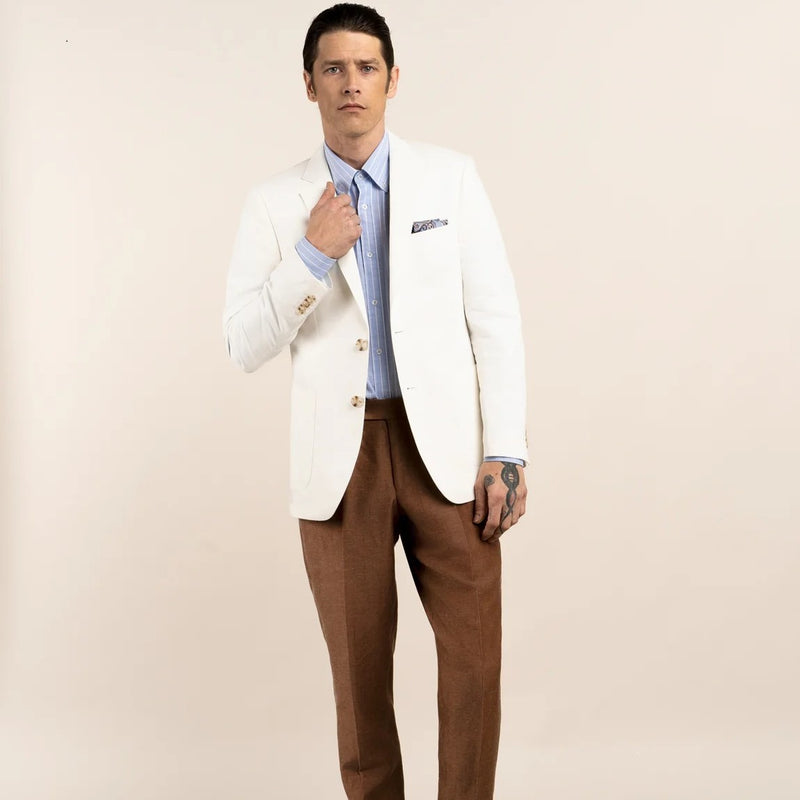 Rembrandt Malta White Linen Blend Blazer