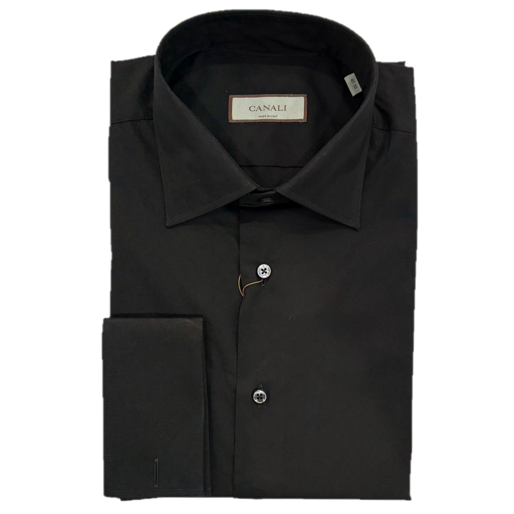 Canali Double Cuff Black Shirt GA03288 CCL7018 BLACK
