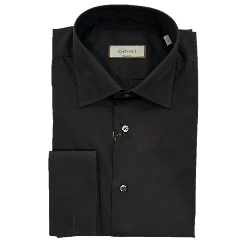 Canali Double Cuff Black Shirt GA03288 CCL7018 BLACK