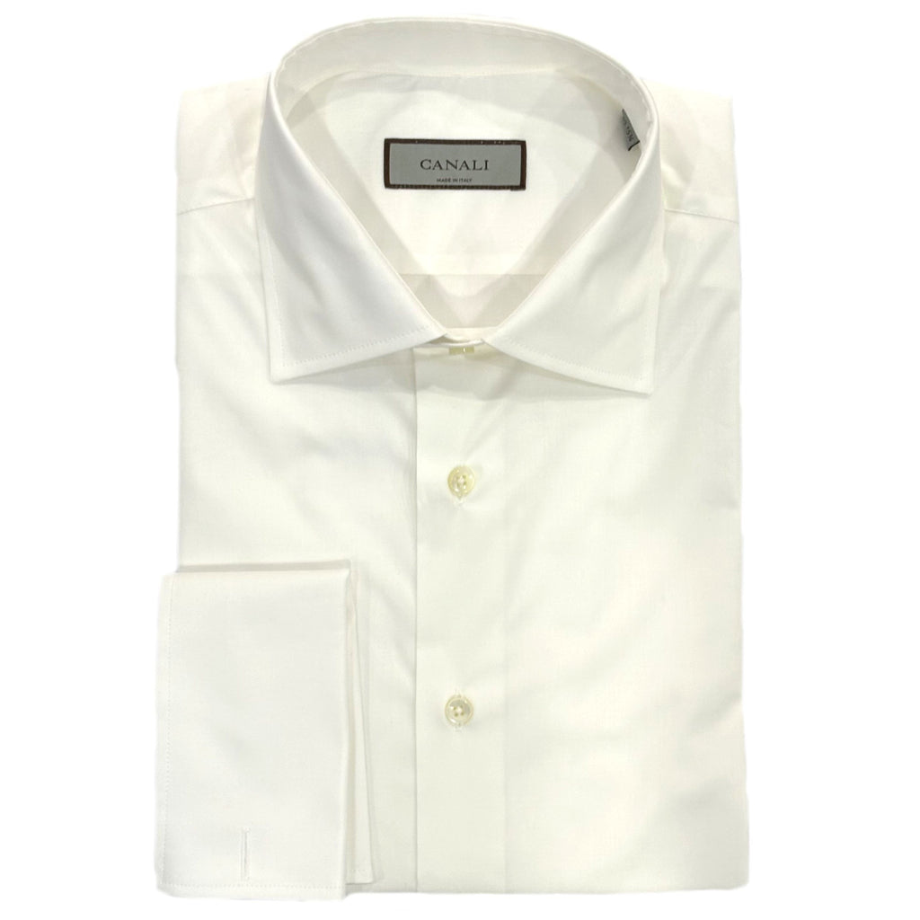Canali Regular Fit Double Cuff Shirt GA03288 CCL7018 001 White