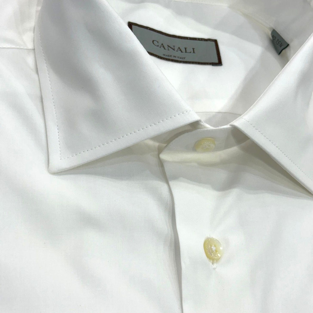 Canali Regular Fit Double Cuff Shirt GA03288 CCL7018 001 White