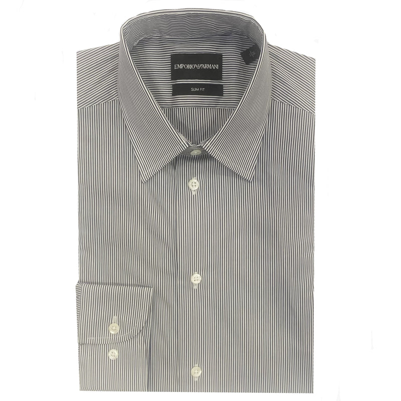 Emporio Armani Black Pin Stripe Shirt