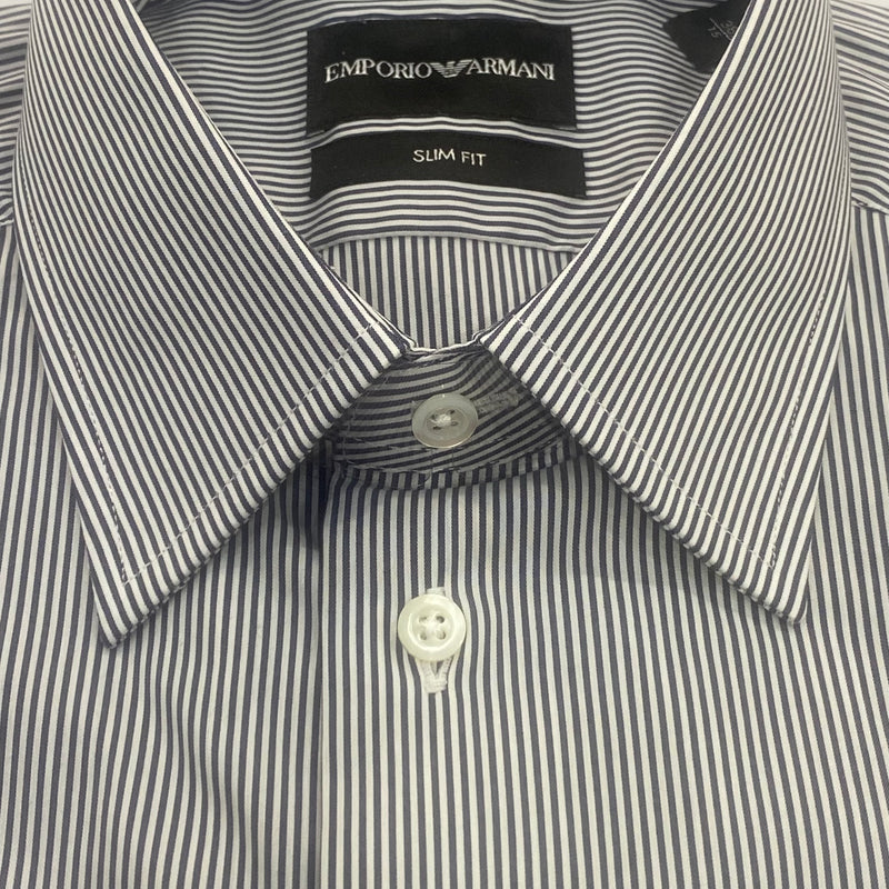 Emporio Armani Black Pin Stripe Shirt EM000197 TE10403 FB044 Black