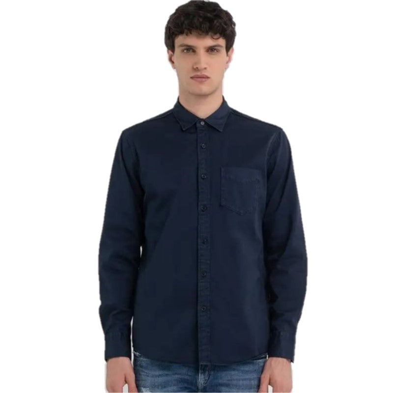 Replay Twill Shirt With Chest Pocket - Ignition For Men