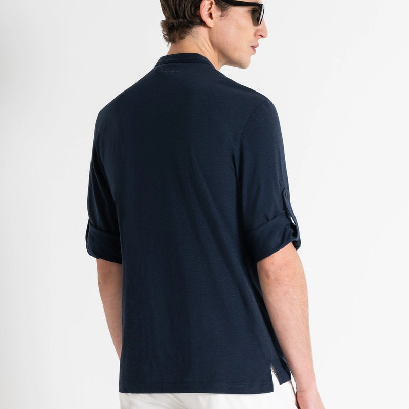 Antony Morato Roll Up Sleeve T-Shirt MMKL00333-FA100139-7064 Navy