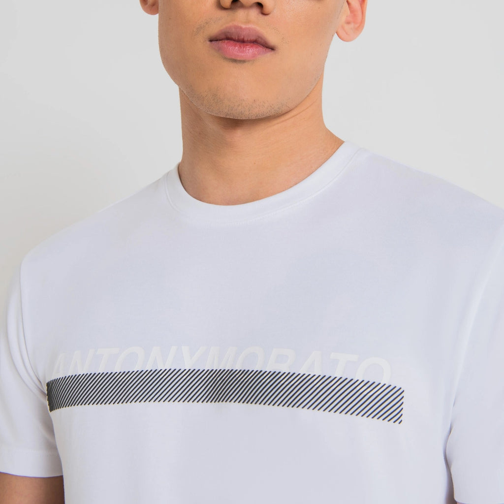 Antony Morato Rubberised Logo Print T-Shirt MMKS02344-FA120032-1000