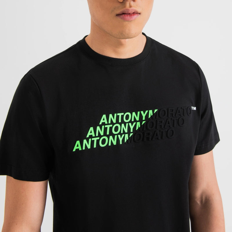 Antony Morato Logo Print T-Shirt MMKS02350-FA100144-9000 Black