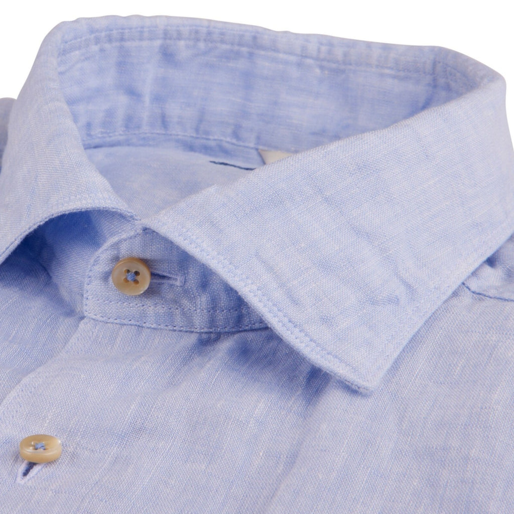 Stenstroms Short Sleeve Linen Shirt Blue Art. no: 7747247970100