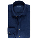 Stenstroms Dark Blue Linen Shirt 7747217970160
