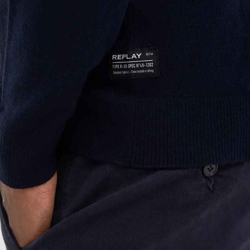 Replay Crew Neck Knitwear UK2505.000.G23138 Navy