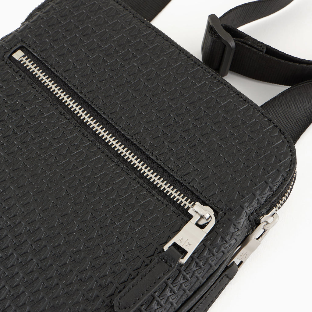 Armani Exchange Shoulder Bag with Embossed Logo XM000159 AF1192 UC001 Black