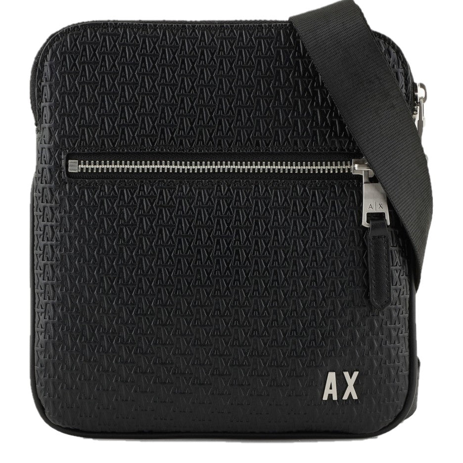 Armani Exchange Shoulder Bag with Embossed Logo XM000159 AF1192 UC001 Black