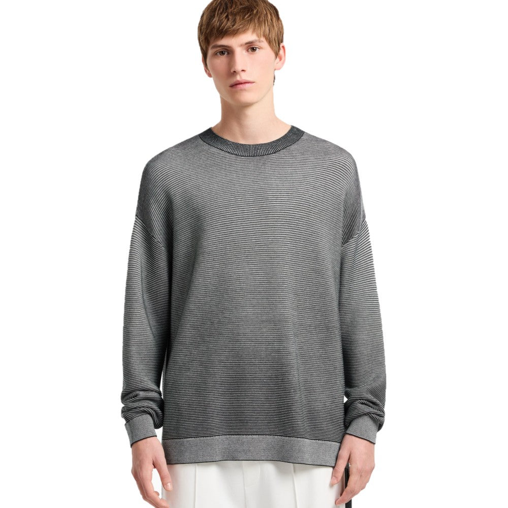 Armani Exchange Dégradé Effect Knitwear XM000183 AF1196 FB036 Charcoal Green