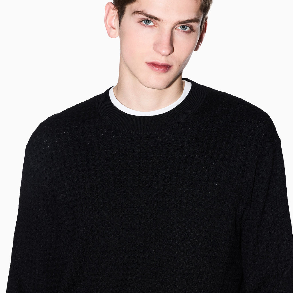Armani Exchange Knitwear XM000707 AF1045 MC070 Black