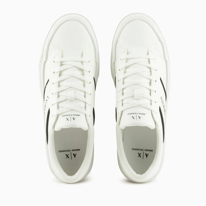 Armani Exchange Contrasting Logo Band Sneakers XUX165-XV758 K488 White