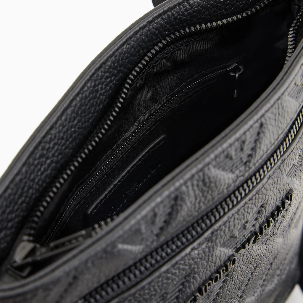 Emporio Armani Shoulder Bag With All-Over Embossed Eagle <span data-mce-fragment="1">Y4M399 Y142V 81072 Black</span>