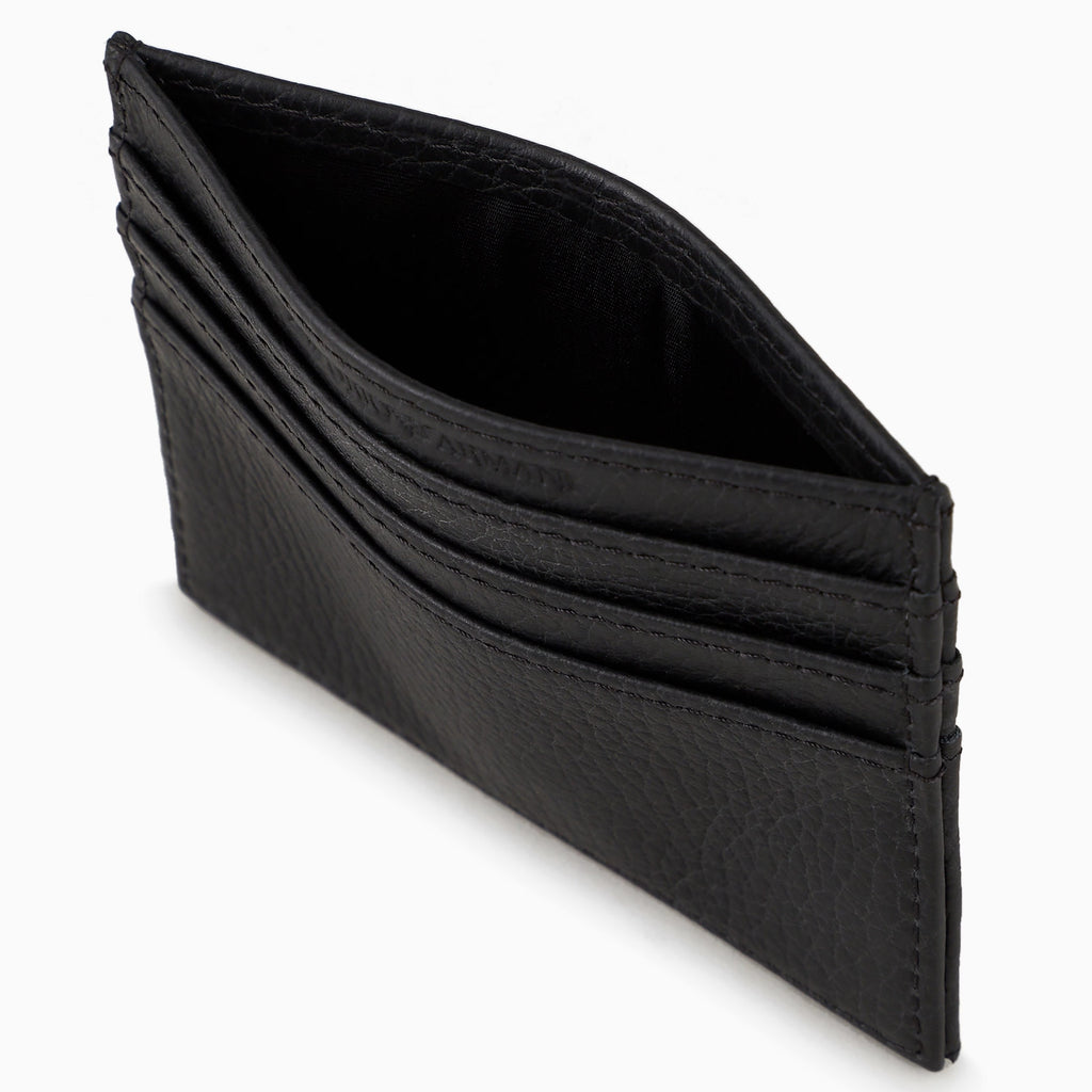Emporio Armani Tumbled Leather Card Holder Y4R173 Y068E 80001 black