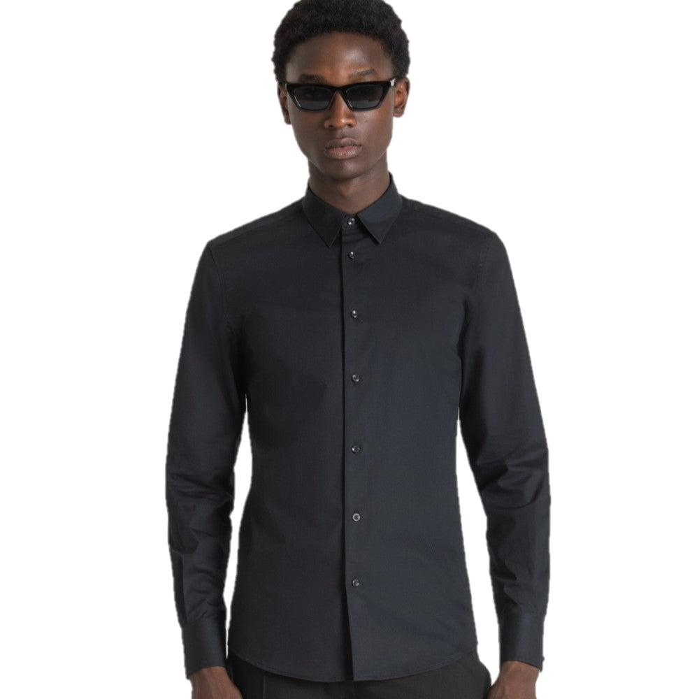 Antony Morato Napoli Jacquard Shirt MMSL00628-FA440052-9000 Black