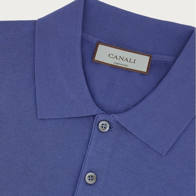 Canali Knitted Polo MK00145 / 420 C0127 Blue