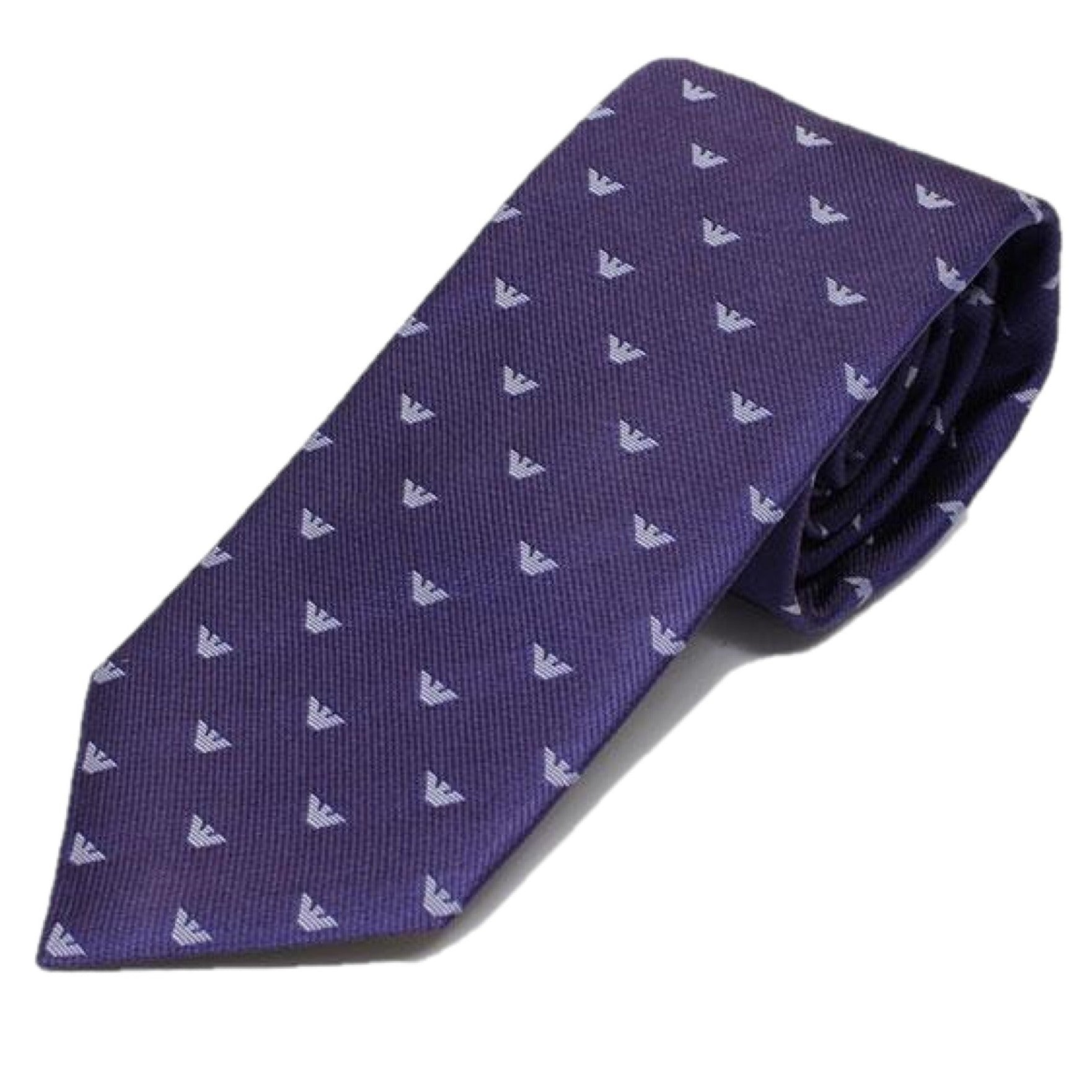 Emporio Armani Purple Silk Tie Ignition For Men