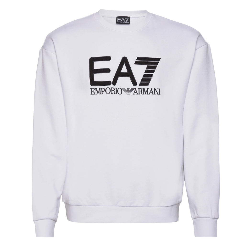 EA7 Unisex Sweatshirt 3RUM03 PJEQZ 0100 White