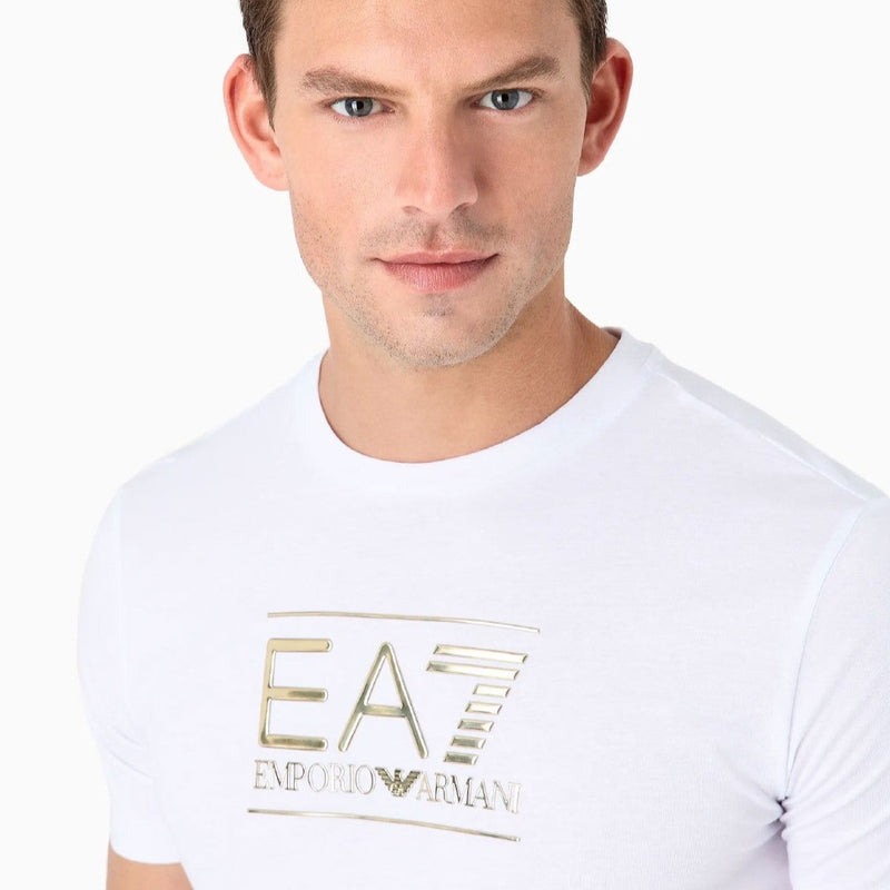 EA7 Girocollo Gold Label T-Shirt 6RPT19 PJM9Z 1100 White