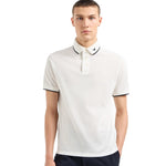 Emporio Armani Mercerised Piqué Polo 6D1F65 1JTKZ 01C6 Off White