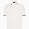 Emporio Armani Mercerised Piqué Polo 6D1F65 1JTKZ 01C6 Off White