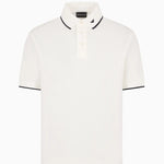 Emporio Armani Mercerised Piqué Polo 6D1F65 1JTKZ 01C6 Off White