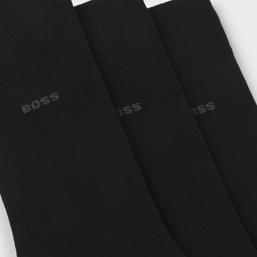 Hugo Boss 3 Pack Stretch Fabric Socks 50469839 10241905 001 Black