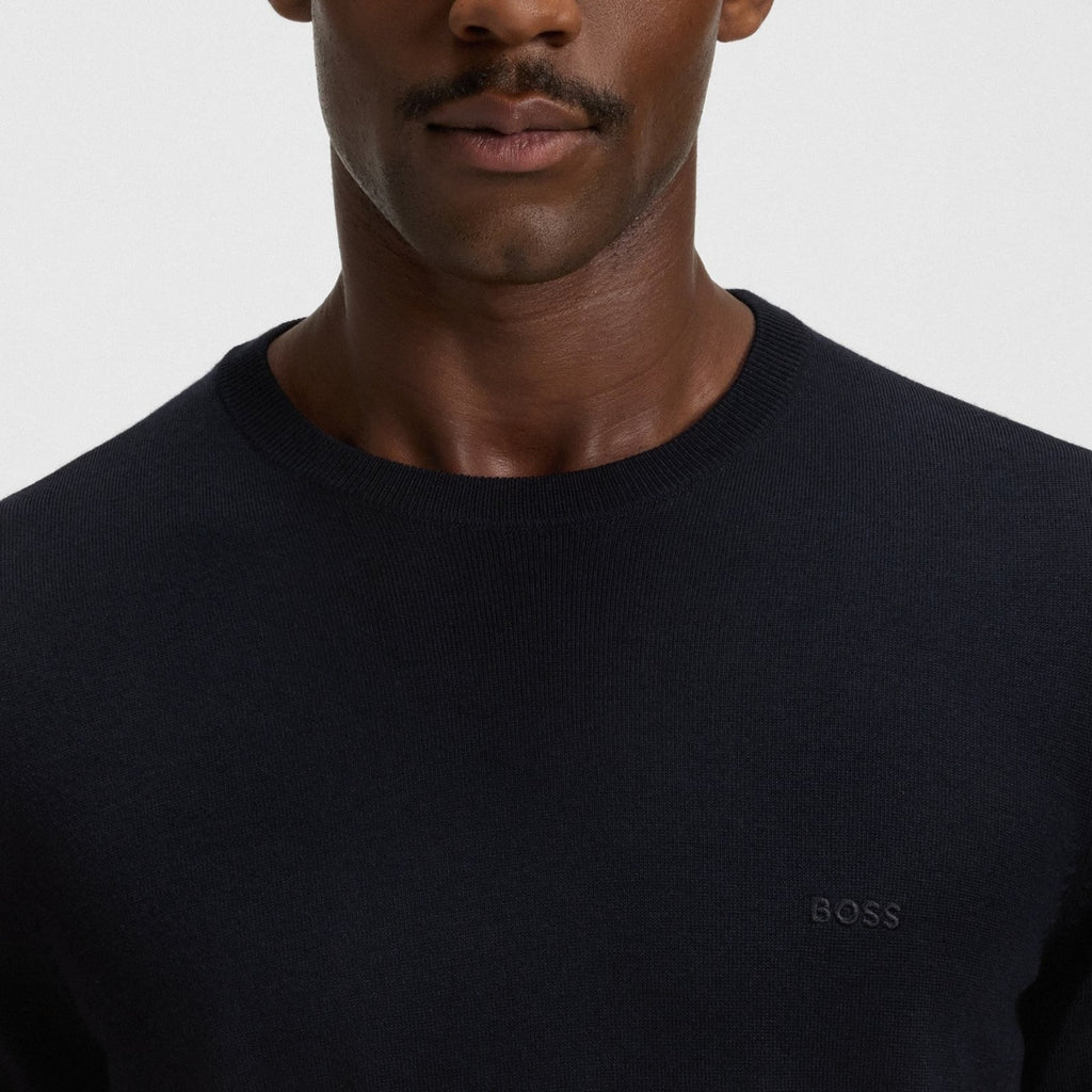 Hugo Boss Knitwear 50476364 10243935 404 Drak Blue