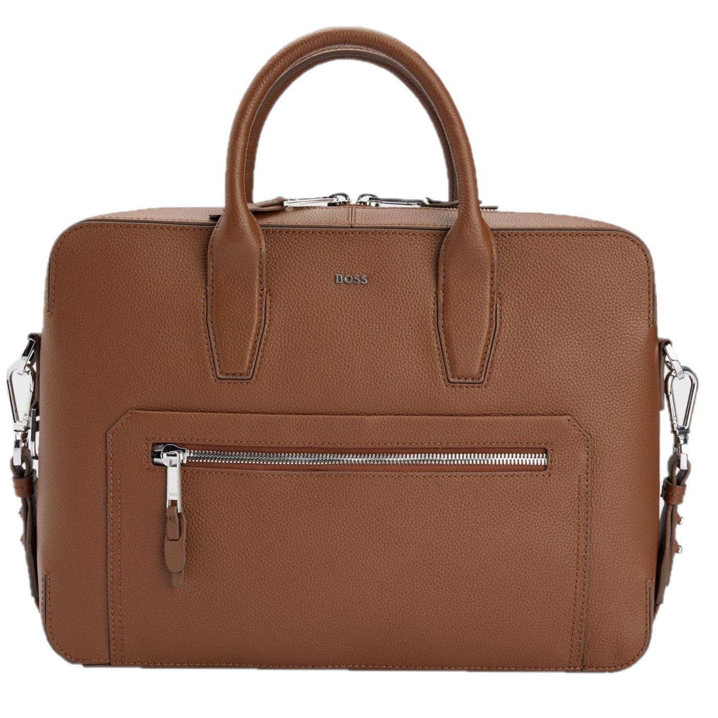 Hugo Boss Leather Document Bag Mens Hugo Boss Grained-Leather